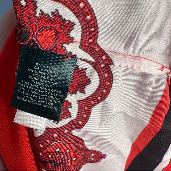 LAUREN Ralph Lauren Paisley Tie Waist Shirt Dress - Picture 8 of 10